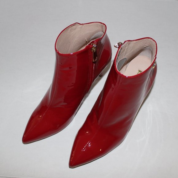LOUISE ET CIE RED JASPER PATENT BOOTIE US 8.5M - Picture 3 of 5